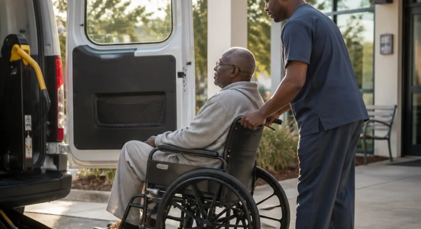 Medical transportation vehicle prepared for a recurring treatment ride