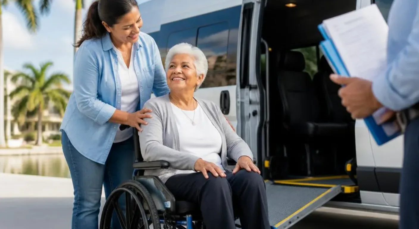 Scheduled non-emergency medical transportation for a medical appointment